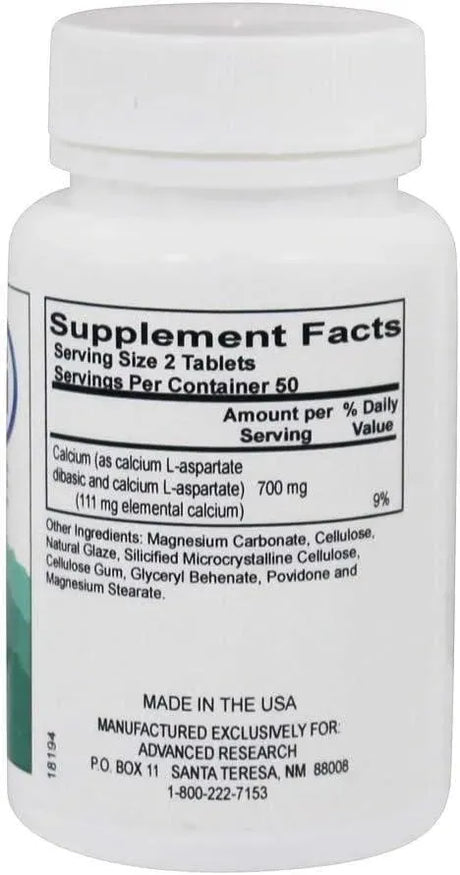 ADVANCED RESEARCH - Advanced Research Calcium Aspartate 350Mg. 100 Tabletas - The Red Vitamin MX - Suplementos Alimenticios - {{ shop.shopifyCountryName }}