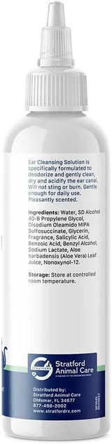 STRATFORD - Stratford Pharmaceuticals Ear Cleaner & Drying Solution for Dogs & Cats 12 Fl.Oz. - The Red Vitamin MX - Cuidado Del Oído De Perros - {{ shop.shopifyCountryName }}