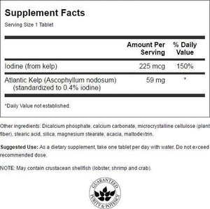 Swanson Kelp Natural Iodine Source 250 Tabletas - The Red Vitamin MX - Suplementos Alimenticios - SWANSON
