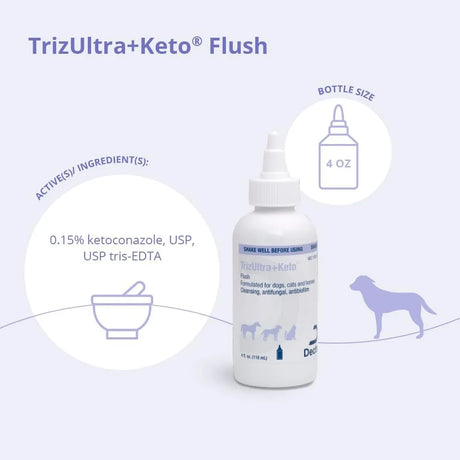 DECHRA - Dechra TrizULTRA+Keto Flush 12 Fl.Oz. - The Red Vitamin MX - Cuidado Del Oído De Perros - {{ shop.shopifyCountryName }}