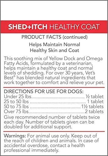 VET'S BEST - Vet's Best Healthy Coat Shed & Itch Relief Dog 50 Tabletas Masticables - The Red Vitamin MX - Remedios Para La Picazón De Perros - {{ shop.shopifyCountryName }}