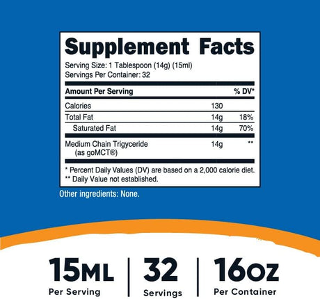 Nutricost C8 MCT Oil 32 Servicios 15Ml. - The Red Vitamin MX - Suplementos Alimenticios - NUTRICOST