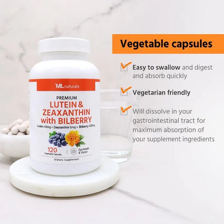 ML NATURALS - ML Naturals Lutein & Zeaxanthin with Bilberry 60 Capsulas - The Red Vitamin MX - Suplementos Alimenticios - {{ shop.shopifyCountryName }}