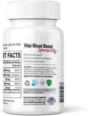 NANOWELL - NANOWELL Vital Blood Boost 90 Tabletas - The Red Vitamin MX - Suplementos Alimenticios - {{ shop.shopifyCountryName }}