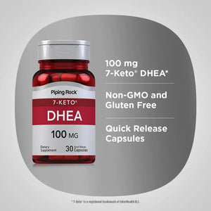 PIPING ROCK - Piping Rock 7 Keto DHEA 100Mg. 30 Capsulas - The Red Vitamin MX - Suplementos Alimenticios - {{ shop.shopifyCountryName }}