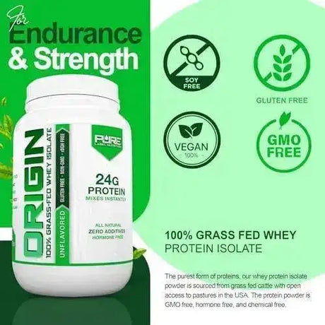 PURE LABEL NUTRITION - Pure Label Nutrition Grass Fed Whey Protein Isolate Unflavored 2 Lbs. - The Red Vitamin MX - Suplementos Alimenticios - {{ shop.shopifyCountryName }}