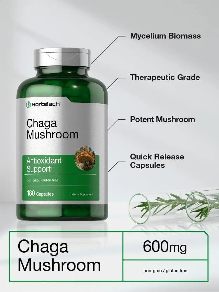 HORBAACH - Horbaach Chaga Mushroom 180 Capsulas - The Red Vitamin MX - Suplementos Alimenticios - {{ shop.shopifyCountryName }}