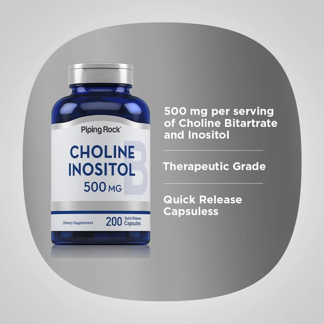 PIPING ROCK - Piping Rock Choline Inositol 500Mg. 200 Capsulas - The Red Vitamin MX - Suplementos Alimenticios - {{ shop.shopifyCountryName }}