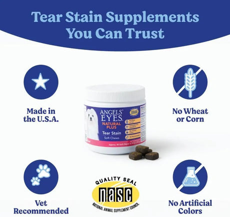 ANGELS' EYES - ANGELS' EYES Natural Tear Stain Prevention Soft Chews Beef Flavor 90 Masticables - The Red Vitamin MX - Cuidado De Los Ojos De Los Perros - {{ shop.shopifyCountryName }}