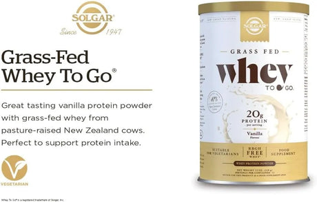 SOLGAR - Solgar Grass Fed Whey to Go Protein Powder Vanilla 338Gr. - The Red Vitamin MX - Suplementos Alimenticios - {{ shop.shopifyCountryName }}