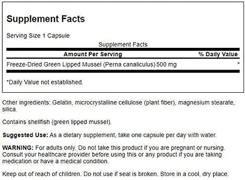 SWANSON - Swanson Green Lipped Mussel 500Mg. 60 Capsulas - The Red Vitamin MX - Suplementos Alimenticios - {{ shop.shopifyCountryName }}