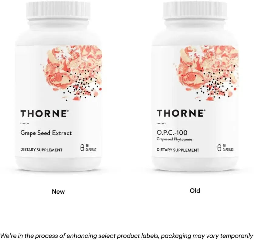 THORNE RESEARCH - THORNE Grape Seed Extract 60 Capsulas - The Red Vitamin MX - Suplementos Alimenticios - {{ shop.shopifyCountryName }}