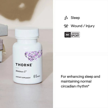 THORNE RESEARCH - THORNE Melaton-3 3Mg. 60 Capsulas - The Red Vitamin MX - Suplementos Alimenticios - {{ shop.shopifyCountryName }}