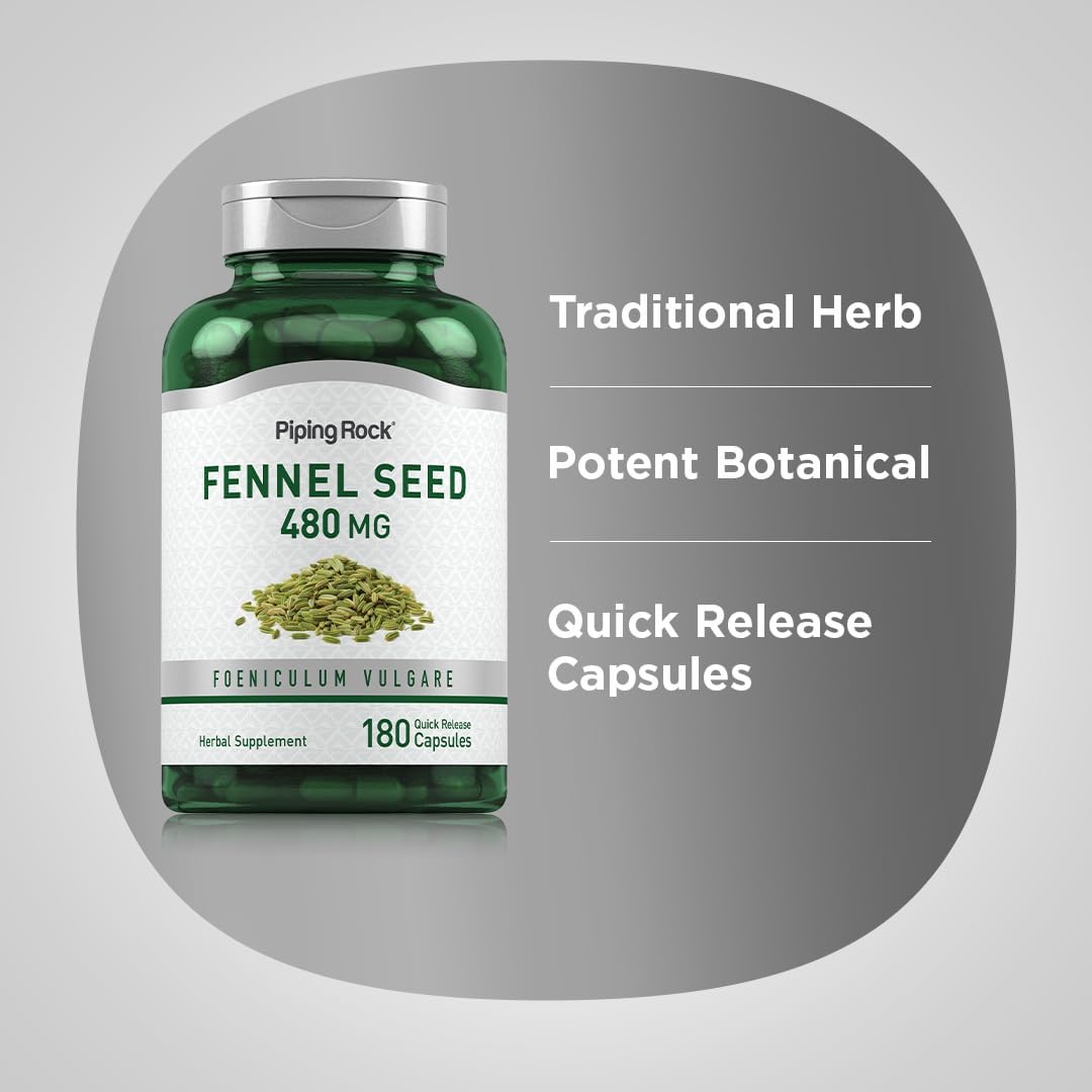 Piping Rock Fennel Seed 480Mg. 180 Capsulas