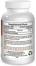 BEST NATURALS - Best Naturals Chromium Picolinate 1000mcg 120 Tabletas 2 Pack - The Red Vitamin MX - Suplementos Alimenticios - {{ shop.shopifyCountryName }}