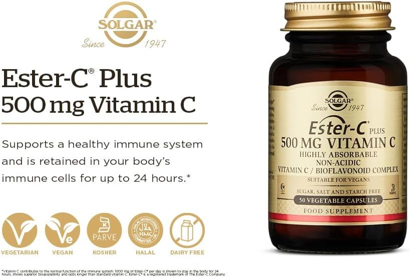 Solgar Ester-C Plus 500Mg. Vitamin C 100 Capsulas