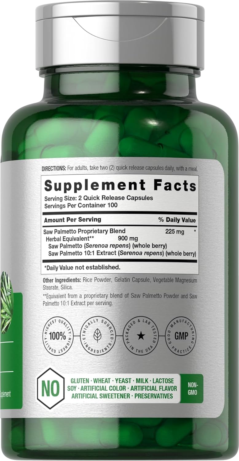 Horbaach Saw Palmetto Extract 900Mg. 200 Capsulas