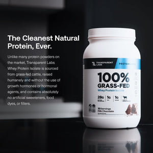 Transparent Labs Grass-Fed Whey Protein Isolate 30 Servicios 2.3Lb.
