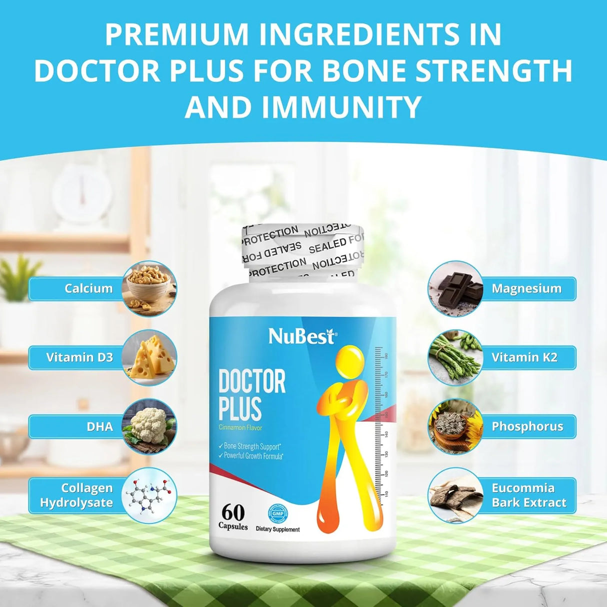 NUBEST - Nubest Doctor Plus Bone Strength Growth Formula 60 Capsulas - The Red Vitamin MX - Suplementos Alimenticios - {{ shop.shopifyCountryName }}