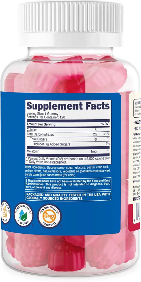 NUTRICOST - Nutricost Kids Melatonin Gummies 1Mg. 120 Gomitas - The Red Vitamin MX - Suplementos Alimenticios - {{ shop.shopifyCountryName }}