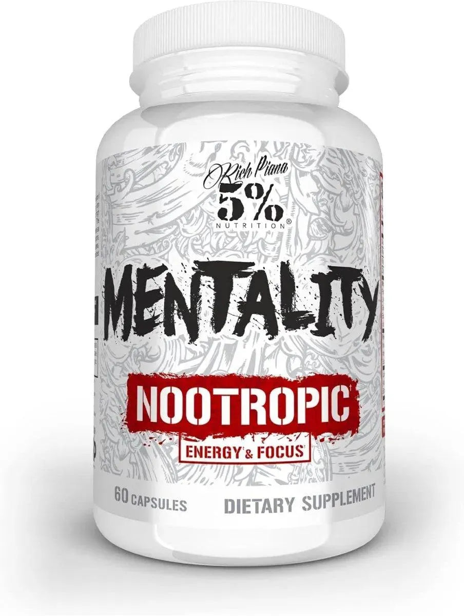 5% NUTRITION - 5% Nutrition Rich Piana Mentality Nootropic Blend 60 Capsulas - The Red Vitamin MX - Suplementos Alimenticios - {{ shop.shopifyCountryName }}