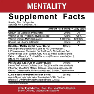 5% NUTRITION - 5% Nutrition Rich Piana Mentality Nootropic Blend 60 Capsulas - The Red Vitamin MX - Suplementos Alimenticios - {{ shop.shopifyCountryName }}