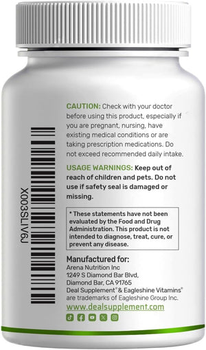 Deal Supplement Korean Red Panax Ginseng Root Extract 7500Mg. 240 Capsulas Blandas