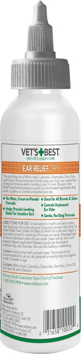 VET'S BEST - Vet's Best Dry Ear Relief for Dogs 4 Fl.Oz. - The Red Vitamin MX - Cuidado Del Oído De Perros - {{ shop.shopifyCountryName }}