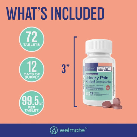 WELMATE - WELMATE Urinary Pain Relief 72 Capsulas - The Red Vitamin MX - Suplementos Alimenticios - {{ shop.shopifyCountryName }}