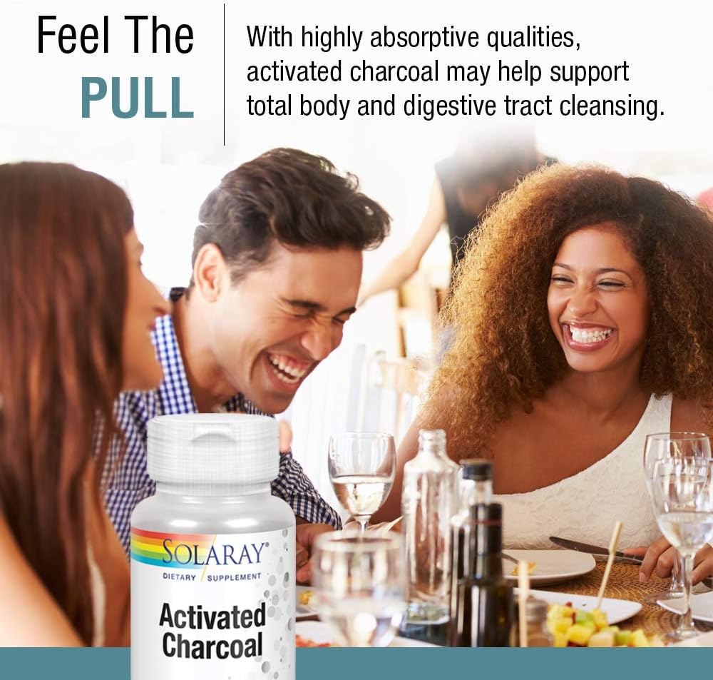 Solaray Activated Charcoal 280Mg. 90 Capsulas