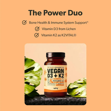 SAPLING - Sapling Vegan Vitamin D3 + K2 60 Capsulas Blandas - The Red Vitamin MX - Suplementos Alimenticios - {{ shop.shopifyCountryName }}