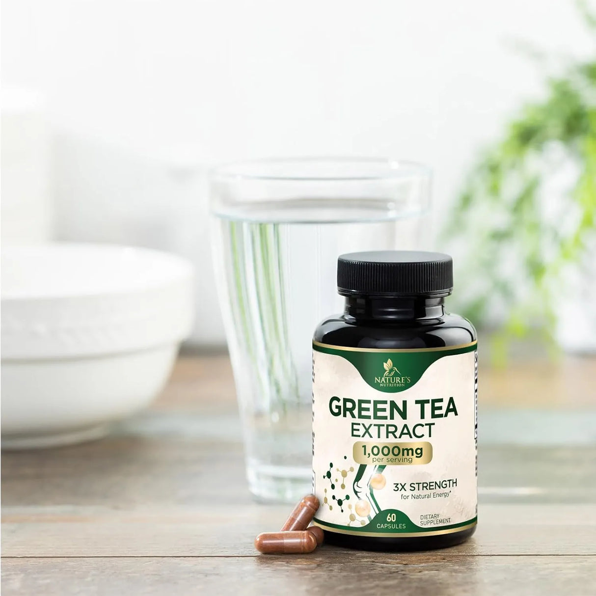 NATURE'S NUTRITION - Nature's Nutrition Green Tea Extract 1000Mg. 60 Capsulas - The Red Vitamin MX - Suplementos Alimenticios - {{ shop.shopifyCountryName }}