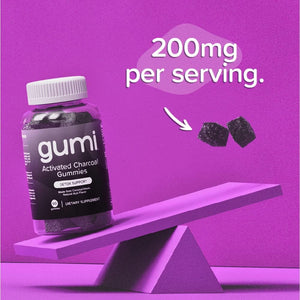 gumi Nutrition Coconut Activated Charcoal Gummies 60 Gomitas