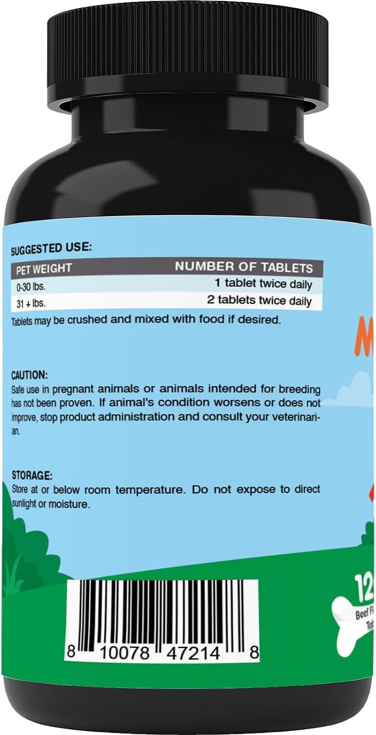 Vitamatic Melatonin for Dogs Beef Flavor 6Mg. 120 Tabletas Masticables