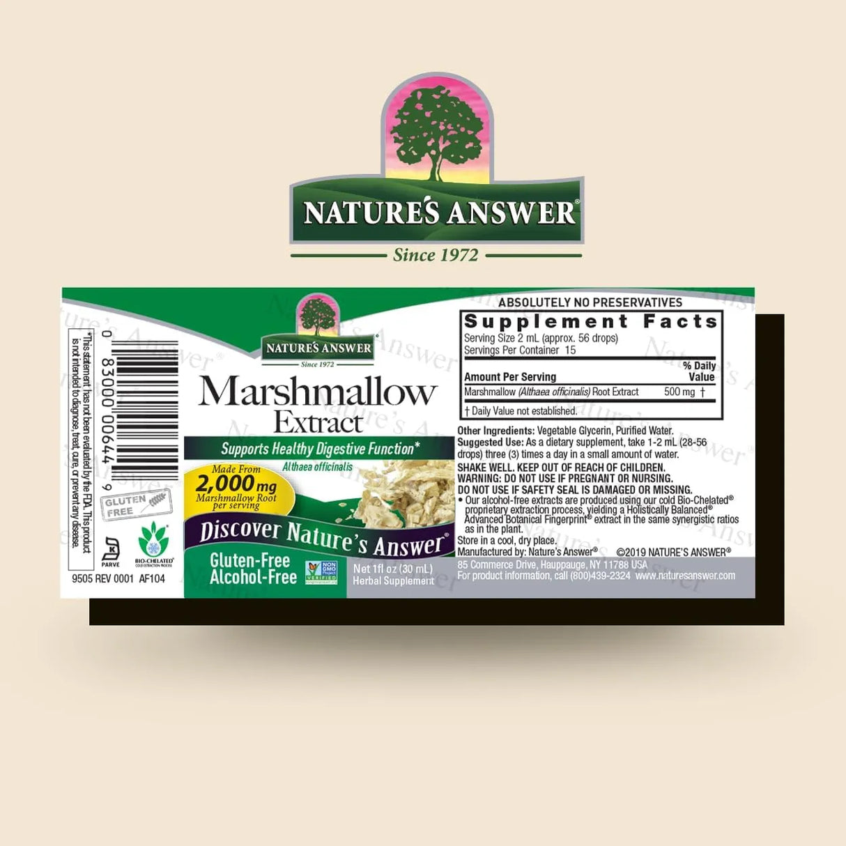 NATURE´S ANSWER - Nature's Answer Alcohol-Free Marshmallow Root Extract 1 Fl.Oz. - The Red Vitamin MX - Suplementos Alimenticios - {{ shop.shopifyCountryName }}