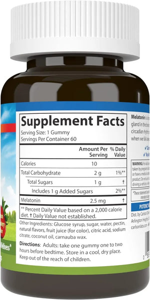 CARLSON - Carlson Melatonin Gummies 2.5Mg. 60 Gomitas - The Red Vitamin MX - Suplementos Alimenticios - {{ shop.shopifyCountryName }}