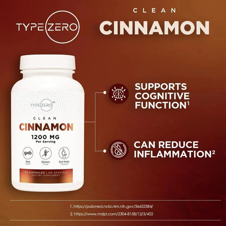 TYPE ZERO - Type Zero Ceylon Cinnamon 1200Mg. 120 Capsulas - The Red Vitamin MX - Suplementos Alimenticios - {{ shop.shopifyCountryName }}