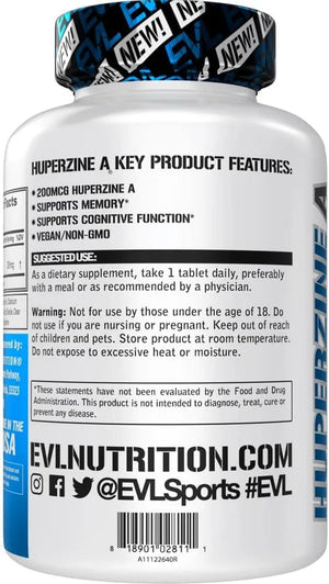 EVLUTION - Evlution Huperzine A 200mcg 30 Tabletas - The Red Vitamin MX - Suplementos Alimenticios - {{ shop.shopifyCountryName }}