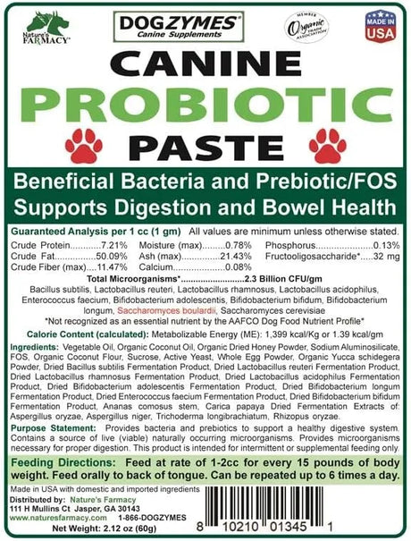 DOGZYMES - Dogzymes Canine Probiotic Paste Beneficial Bacteria-Enzyme 60Gr. - The Red Vitamin MX - Probióticos Para Perros - {{ shop.shopifyCountryName }}