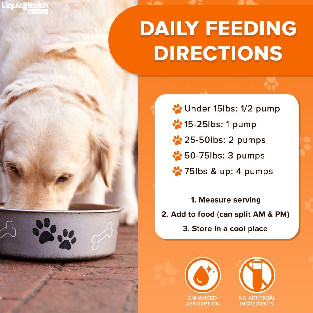 LIQUIDHEALTH - Liquid Health Pets K9 Omega 3 Fish Oil for Dogs 16 Fl.Oz. - The Red Vitamin MX - Aceite De Pescado Para Perros - {{ shop.shopifyCountryName }}