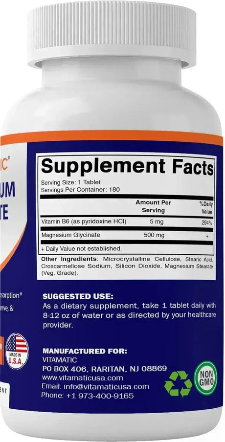 VITAMATIC - Vitamatic Magnesium Glycinate 500Mg. 180 Tabletas 2 Pack - The Red Vitamin MX - Suplementos Alimenticios - {{ shop.shopifyCountryName }}