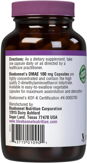 BLUEBONNET NUTRITION - BlueBonnet DMAE 100Mg. 100 Capsulas - The Red Vitamin MX - Suplementos Alimenticios - {{ shop.shopifyCountryName }}