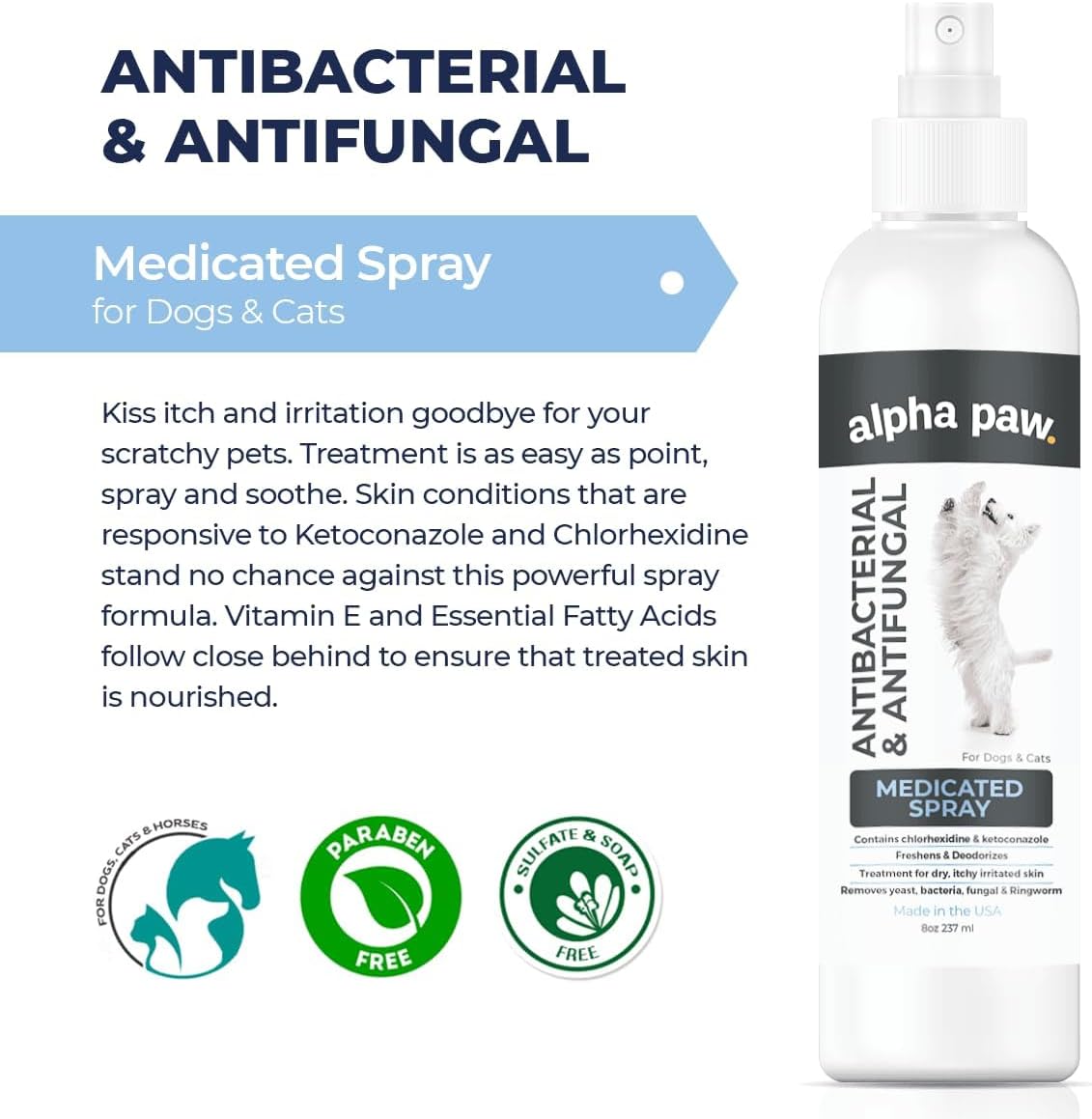 Smiling Paws Pets Advanced Spray for Cats & Dogs 8 Fl.Oz.