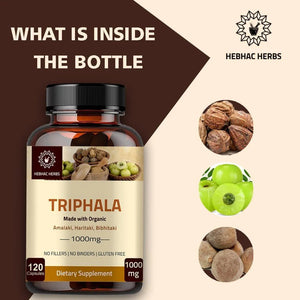 HEBHAC HERBS - Hebhac Herbs Triphala 1000Mg. 120 Capsulas - The Red Vitamin MX - Suplementos Alimenticios - {{ shop.shopifyCountryName }}