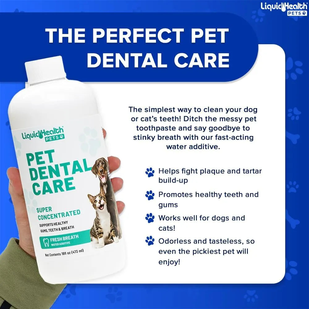 LIQUIDHEALTH - LIQUIDHEALTH Pet Dental Care Water Additive for Dogs & Cats 473Ml. - The Red Vitamin MX - Cuidado Dental Para Perros - {{ shop.shopifyCountryName }}