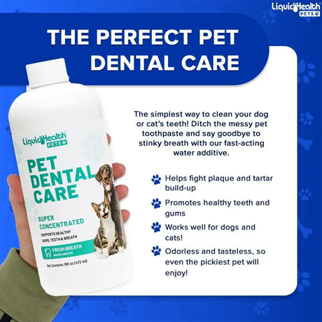 LIQUIDHEALTH - LIQUIDHEALTH Pet Dental Care Water Additive for Dogs & Cats 473Ml. - The Red Vitamin MX - Cuidado Dental Para Perros - {{ shop.shopifyCountryName }}