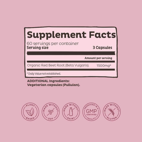 KOS - KOS Organic Beet Root 1500Mg. 180 Capsulas - The Red Vitamin MX - Suplementos Alimenticios - {{ shop.shopifyCountryName }}