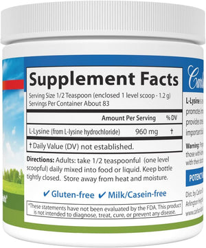 Carlson L-Lysine Powder 960Mg. 100Gr. - The Red Vitamin MX - Suplementos Alimenticios - CARLSON