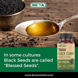 DEVA Vegan Nutrition Black Cumin Seed Oil 90 Capsulas