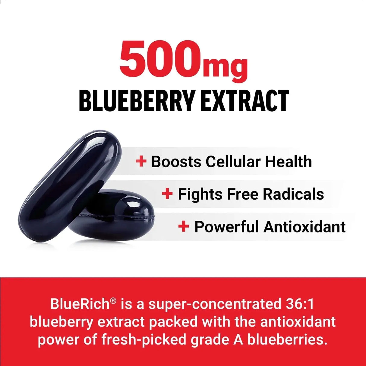 FORCE FACTOR - Force Factor Blueberry 500Mg. 90 Capsulas Blandas - The Red Vitamin MX - Suplementos Alimenticios - {{ shop.shopifyCountryName }}